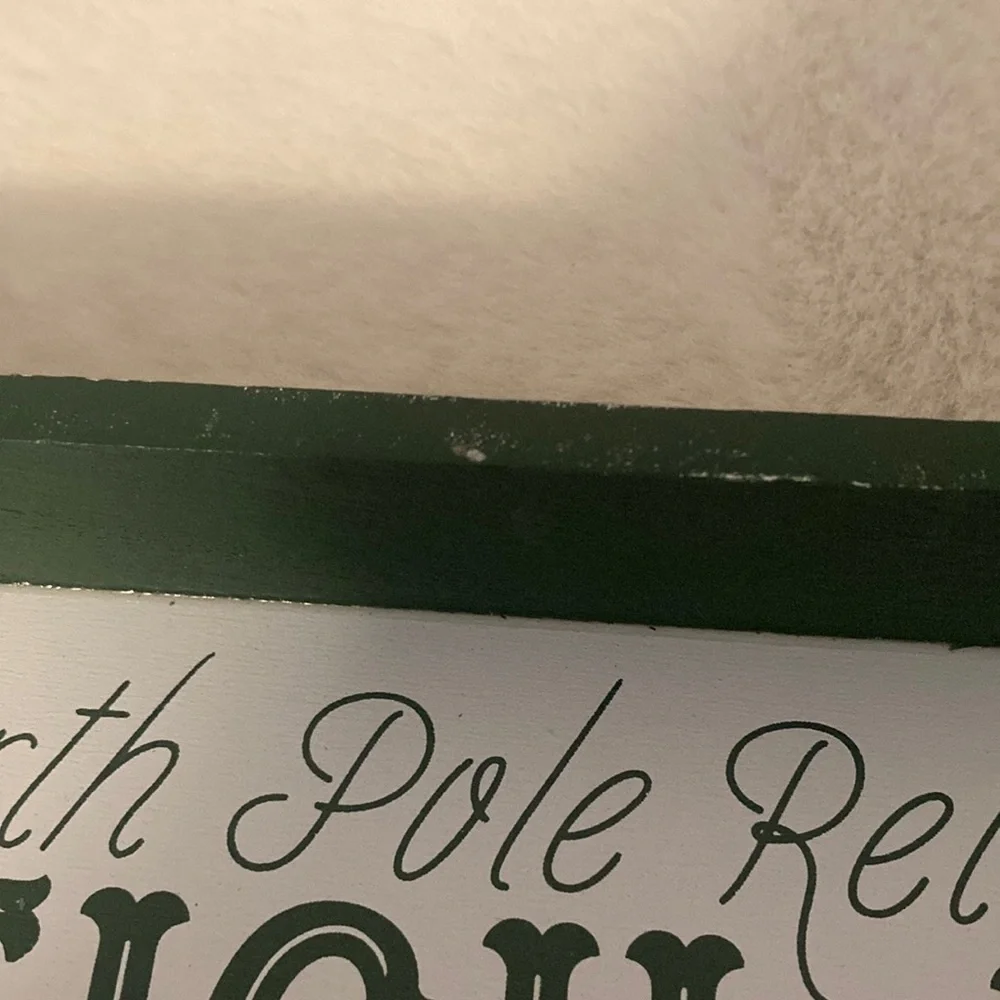 Target BP 2019 North Pole Sleigh Rides Tabletop Sign